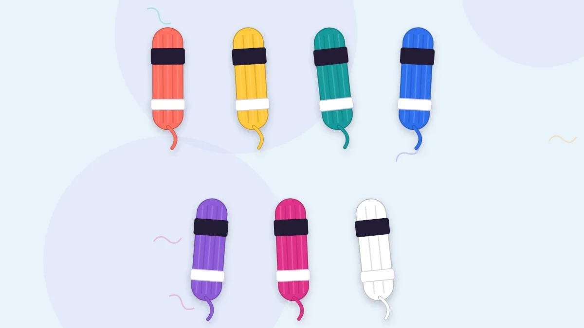 Skeins of cotton embroidery floss in coral, sun yellow, teal, cobalt, violet, magenta and white